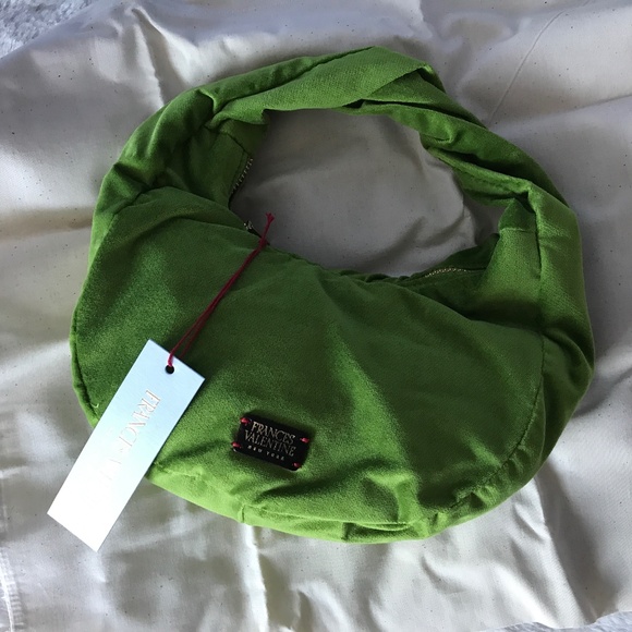 Francis Valentine green velvet Cece mini bag - Picture 1 of 8